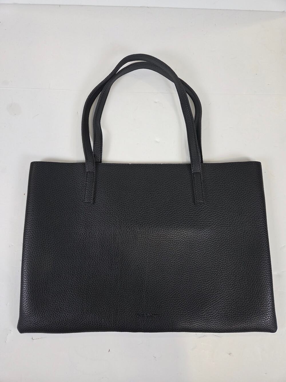 Vince Camuto Pebbled Black Leather Tote Shoulder Bag Purse